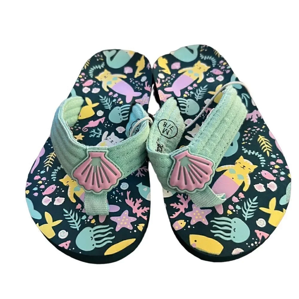 Cat & Jack girl’s NWT flip flops‎